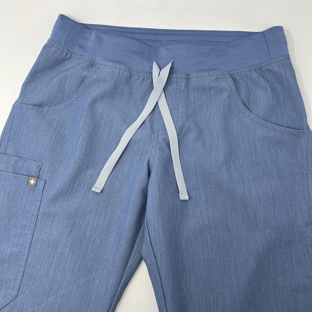 Figs Women's Light Blue Drawstring Scrub Pants